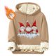 thumbnail image 1 of Sudadera con capucha para hombre, informal, a la moda, con estampado navideño, de manga larga y bolsillo, de poliéster, 1 of 5