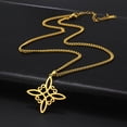 thumbnail image 3 of EUEAVAN Witch Knot Gold Necklace Witchcraft Stainless Steel Necklaces Amulet Jewelry Gift for Women, 3 of 6