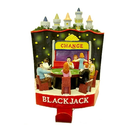 6.25" Casino Gambling Blackjack Table Christmas Stocking Holder