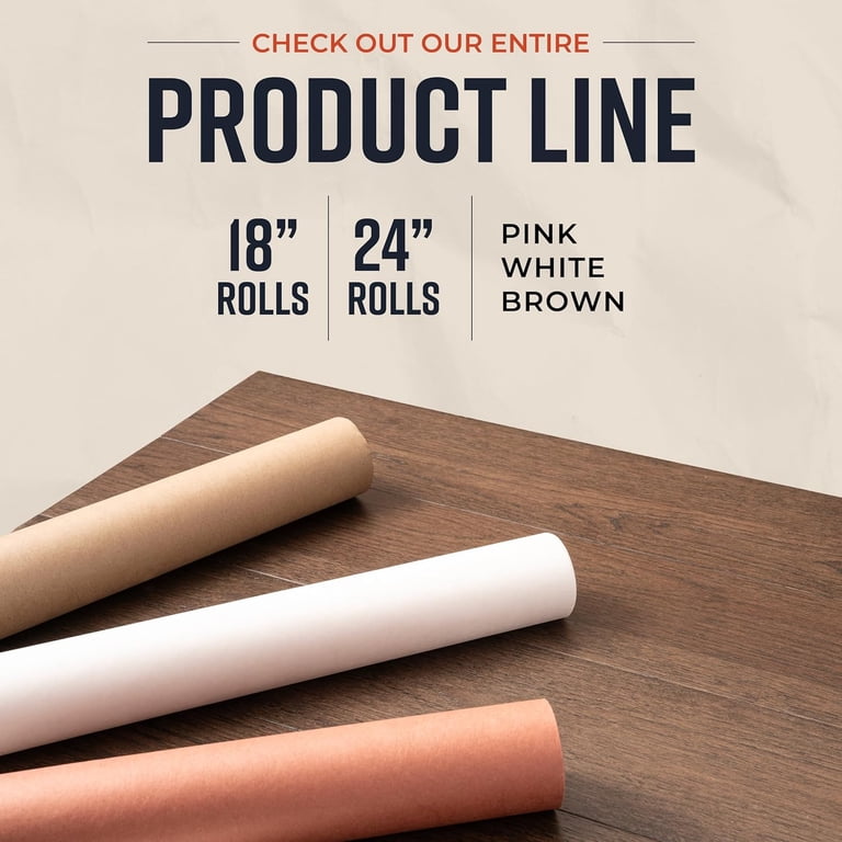 Brown Butcher Paper Roll - 18 Inch X 50 Meter Long. FDA Approved, Kraft