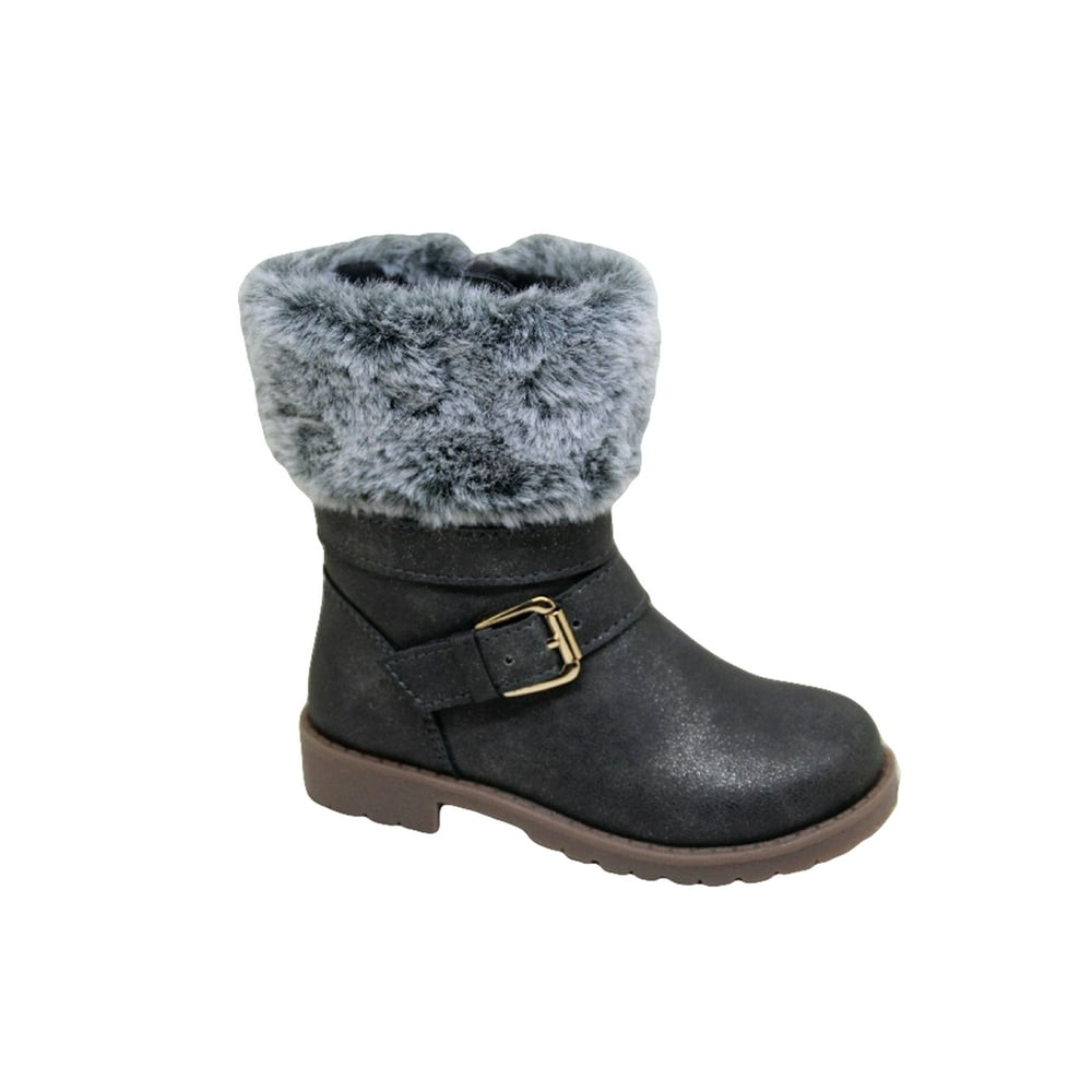 Nicole Miller - Nicole Miller Fashion Mid Calf Moto Boot with Faux Fur ...