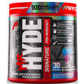 Pro Supps Mr. Hyde Pre-Workout Energy Powder, Signature Series, Blue Razz Popsicle, 30