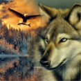 thumbnail image 1 of 30x40 Cm 5d Peinture Diamant Diy Complet, paysage Cascade Loup Diamant Peinture Diy Diamond Strass Toile Point De Croix Painting Par Numro Pour Dc, 1 of 5