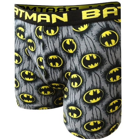 DC Comics Batman Spray Paint Bat Signal Gray Boxer Brief