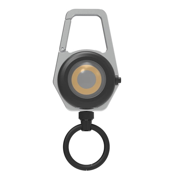 Llavero de iluminación recargable con hebilla fácil de tirar, retráctil, multifuncional, para montañismo, pesca, con luz magnética