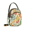 thumbnail image 7 of FORMRS Crossbody Bag for Women Quilted Travel Shoulder Cell Phone Purse with Chain Strap Handbag, Orange Autumn Leaves, 7 of 7
