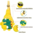 thumbnail image 5 of Lindo bolso bandolera para niños pequeño dibujo corona dinosaurio bolso de hombro tipo bandolera monedero cintura mochila Nylon para chico, 5 of 5