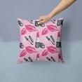 thumbnail image 2 of Carolines Treasures BB7501PW1414 Watercolor Diva Lipstick  Fabric Decorative Pillow  14Hx14W multicolor, 2 of 4