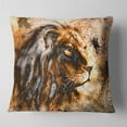 thumbnail image 2 of Designart Lion Collage - Animal Throw Pillow - 16x16, 2 of 5