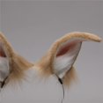 thumbnail image 4 of Plush Furry Bunny Headband - Artificial Rabbit Ear Headwear for Simulation - 1-Camel, 4 of 4