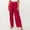 Wine, variant on BUIGTTKLOP Palazzo Pants for Women Smocked High Waisted Boho Pants Loose Fitted Pleated Summer Beach Trousers