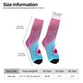 thumbnail image 2 of JUNZAN Pink Shark Pool Fantasy Mens Funny Socks for Men Women Colorful Fun Novelty Crew Patterned Socks, 2 of 6
