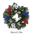 thumbnail image 3 of Chmadoxn Fourth of July Decorations Independence Day Simulation Wreath Door Decoration Withleaf Pendant, 3 of 9