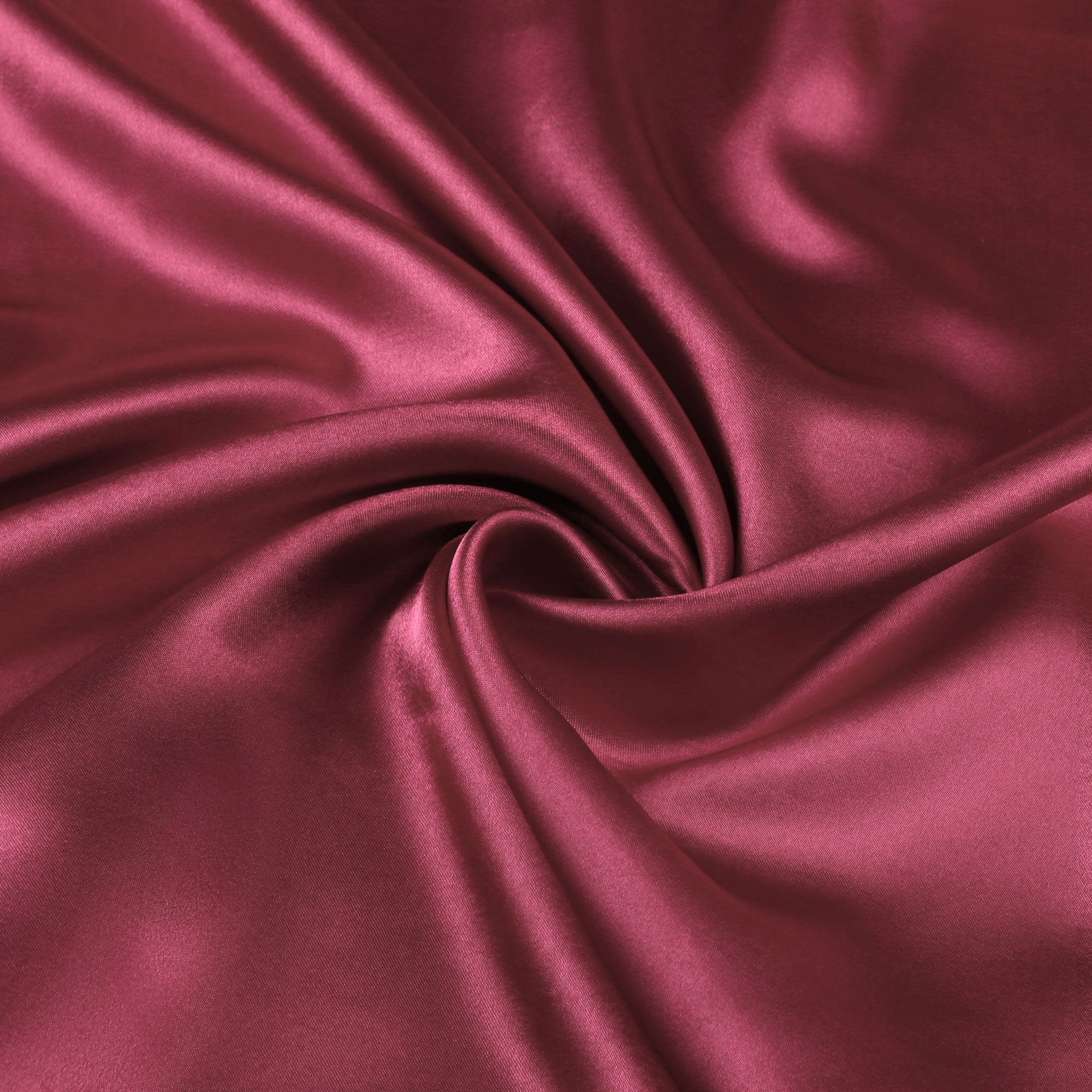Unique Bargains Zipper Closure 1 PC Satin Body Pillowcases Burgundy 20"x72"