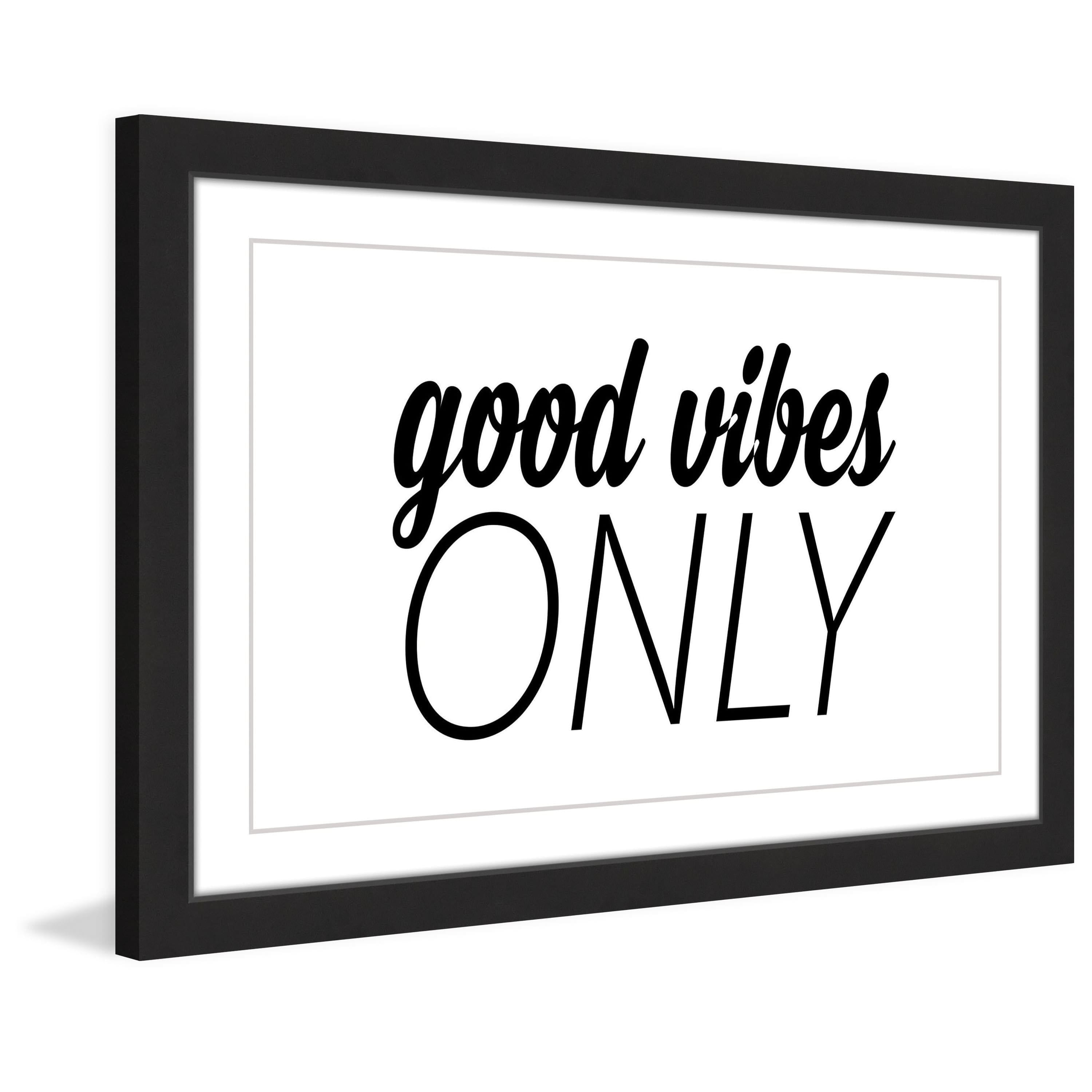 Marmont Hill 'Good Vibes Only' by Diana Alcala Framed Painting Print