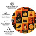 thumbnail image 4 of Balery 6 Pcs Halloween Banner Symbolsleather Coasters Set, Drink Table Cup Coasters For Living Room Kitchen Coffee Decor, 4 of 9