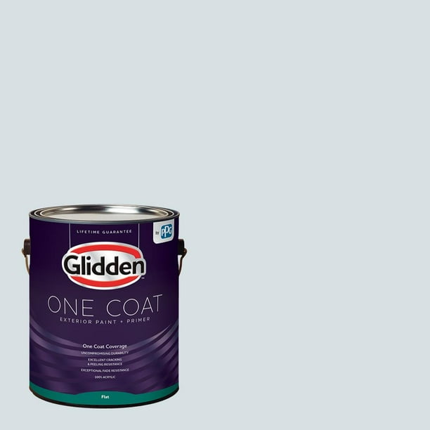 Glidden One Coat Exterior Paint + Primer, Blue Smoke/Gray, 1 Gallon