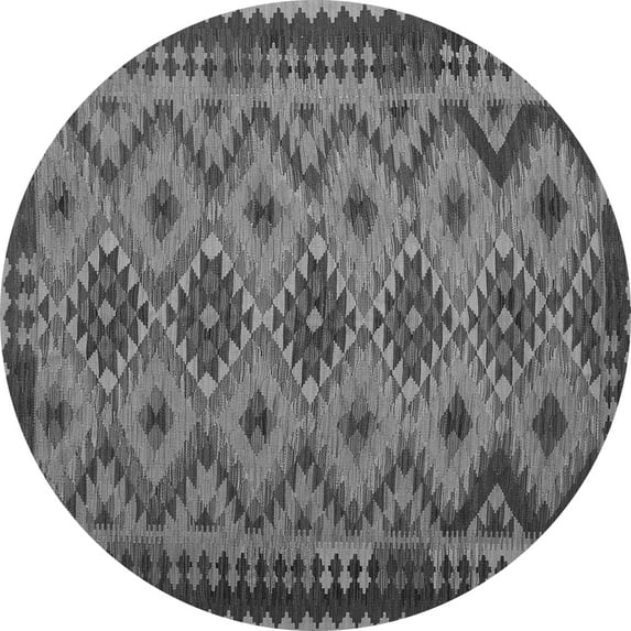 Ahgly Company Indoor Round Southwestern Gray Country Area Rugs, 5' Round