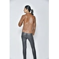 thumbnail image 2 of Ladies Leather Shirt in Cognac, 2 of 8