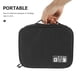 thumbnail image 2 of Organizador de dispositivos electrónicos multifuncional, bolsa portátil de viaje, funda de transporte para cable de datos USB y cargador (negro), 2 of 6