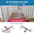 thumbnail image 5 of Cardinal Gates SS30 Puerta especial para escaleras para bebés - Puerta interior ajustable para perros - Puerta de seguridad de madera para niños y mascotas - Se puede instalar en ángulos - 27 a 42,5 p, 5 of 5