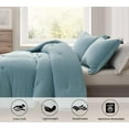 thumbnail image 4 of Chezmoi Collection Breeze 2-Piece 100% Cotton Muslin Twin XL Comforter Set, Lake Blue Soft Washed Cotton Gauze Comforter, Lightweight Breathable Bedding for All Season, 4 of 9
