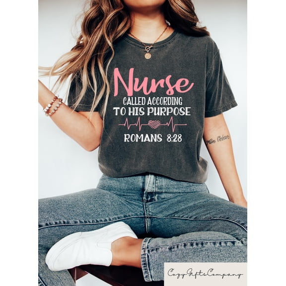 Sam Soft Nurse Called According To His Purpose T-shirt, Christian Nurse Shirt, Nurse Appreciation Sweatshirt, Religious Nurse Gift, ER Nurse Tee