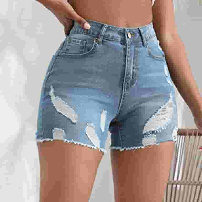 QATAINLAV High Waisted Jean Shorts for Women Stretch Ripped QATAINLAV High Waisted Jean Shorts for Women Stretch Ripped