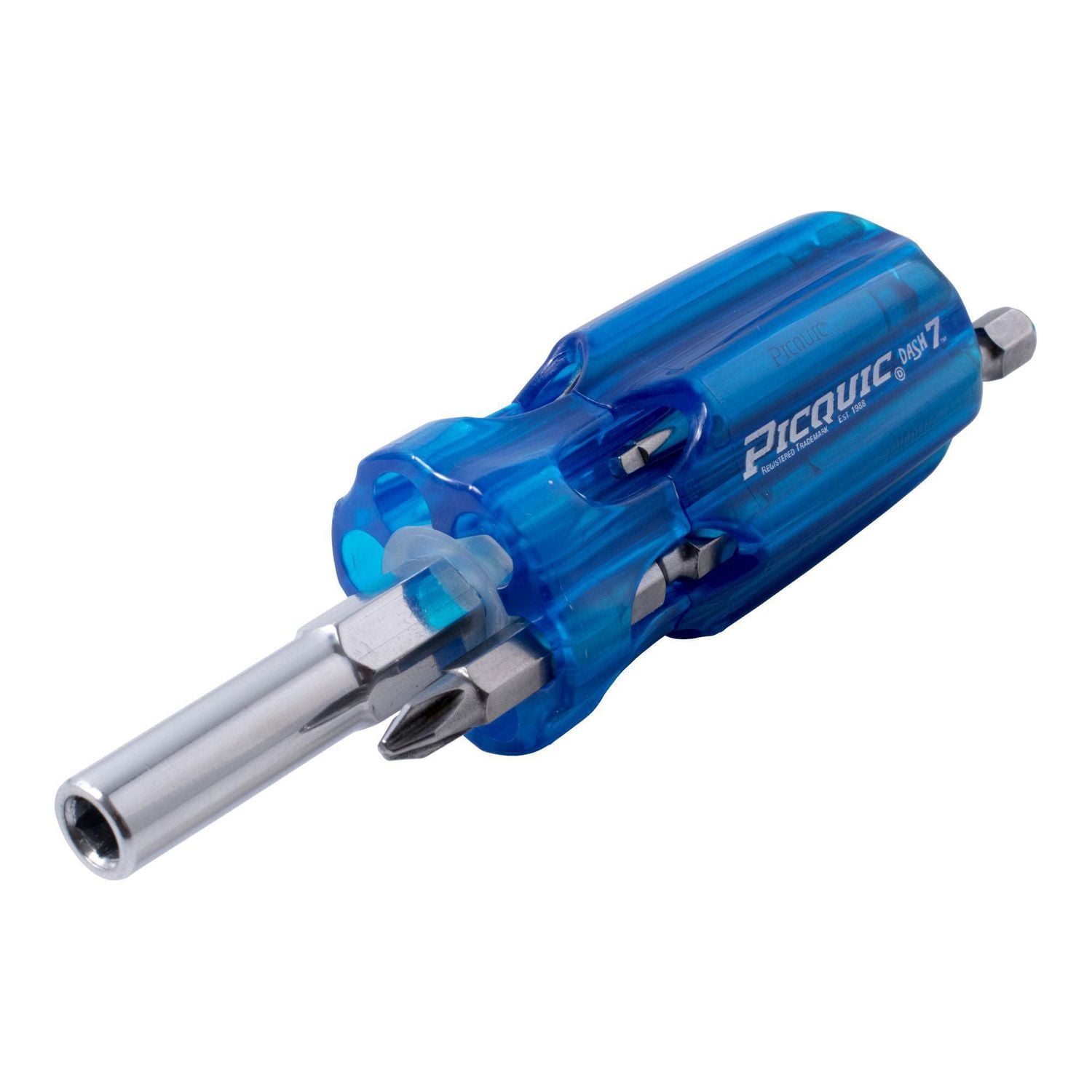 Tournevis Dash 7 Le tournevis format intermédiaire de Picquic, équipé du système de changement d’embout instantané