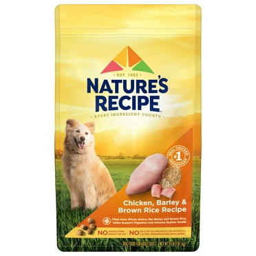 Nature′s Recipe Dry Dog Food, Chicken, Barley & Brown Rice Recipe, 4 lb. Bag