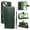 Darkgreen, variant on Designed for iPhone 13 Case Wallet, Men Women Flip Folio Cover with PU Leather Stand Credit Card Holders Slots Wrist Strap Magnetic Phone Case Compatible with iPhone 13, Yellow