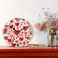 thumbnail image 2 of GZHJMY Valentine's Day Heart Wall Clock, Silent Non Ticking Battery Operated Round Clock for Kitchen Office School Home Decorative, 2 of 7