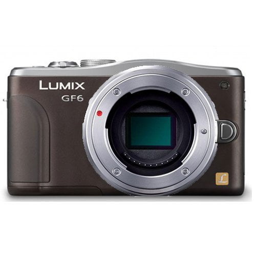 Beter Schots Kaal Panasonic Lumix DMC-GF6 Mirrorless Micro Four Thirds Digital Camera Body  Only (Brown) - Walmart.com