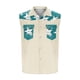 thumbnail image 3 of Camisas de Cuello para Hombres, Moda Casual Día de la Independencia Imprimir Turndown Bolsillos sin Mangas Tanque Deportivo, 3 of 5