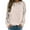 Beige, variant on Women's Solid Color Crewneck Sweatshirt, Soft Long Sleeve Pullover Top with Lightweight Breathable Fabric, Comfortable Stretchy Casual Wear for Daily Loungewear and Streetwear Beige L