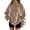 ATU46-Light Brown, variant on Women Oversized Mock Neck Sweatshirt Fleece Pullover Turtleneck Top Long Sleeve Casual Warm Drop Shoulder Fall Daily Wear Navy S