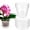 M, variant on pluokvzr 5pcs Orchid Pot for Repotting 4/5/6 Inch Transparent Slotted Orchid Pots with Holes and Saucers Sturdy Plastic Orchid Pot Breathable Flower Plant Pot Clear Nursery Pots for Orchids