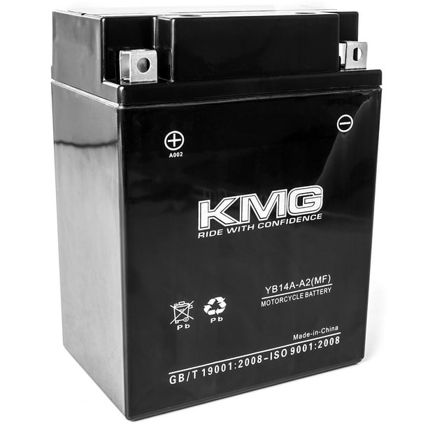 KMG Batterie de Remplacement 12 Volts 14Ah Compatible avec Suzuki LT-F4WDX KingQuad 1999-2002