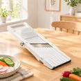 Veg Racks Adjustable Classic White Adjustable Stainless Steel Mandoline Vegetable Slicer ...