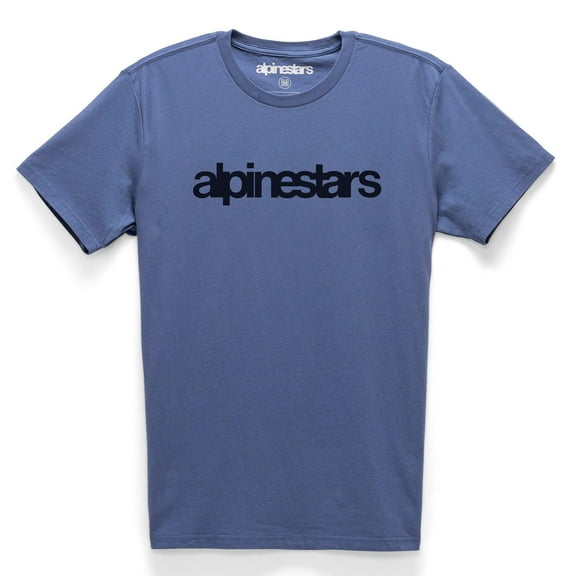 Alpinestars Heritage Word Mens Short Sleeve T-Shirt Blue MD