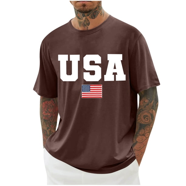 Camisas de Manga Larga para Hombres Imprimir Cuello Redondo Manga Corta Blusa Algodón Lino Poliéster, Camisa de Moda Casual para Hombres