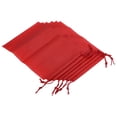 thumbnail image 1 of Unique Bargains 27x20cm Drawstring Pouch Non-woven Fabric, 6Pcs Soft Storage Gift Bag for Sport Wedding Party Organizing, Red, 1 of 5