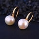 thumbnail image 2 of Gold Earrings with White Pearl / Pearl Earrings Gold, 2 of 5