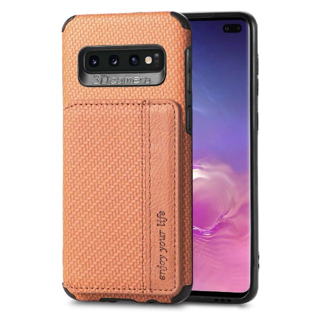 Case For FOXDOCK Samsung Galaxy S10 Plus Stand Function RFID Blocking Magnetic Card Holder Complete Camera Safety