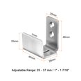 thumbnail image 2 of Unique Bargains Guide de Sol pour Porte de Grange, 2 Pcs Matériel de Porte Coulissante en Acier Inoxydable Support en U Réglable Design Affleurant (Argent), 2 of 6