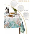 thumbnail image 5 of Beach Coastal Suqare Tablecloth - 54 x 54 Inch, Summer Coral Starfish Nautical Ocean Waterproof & StainResistant Tablecloth, Washable Oil-proof Table Cover for Dining/Party/Wedding/Camping/Buffet, 5 of 9