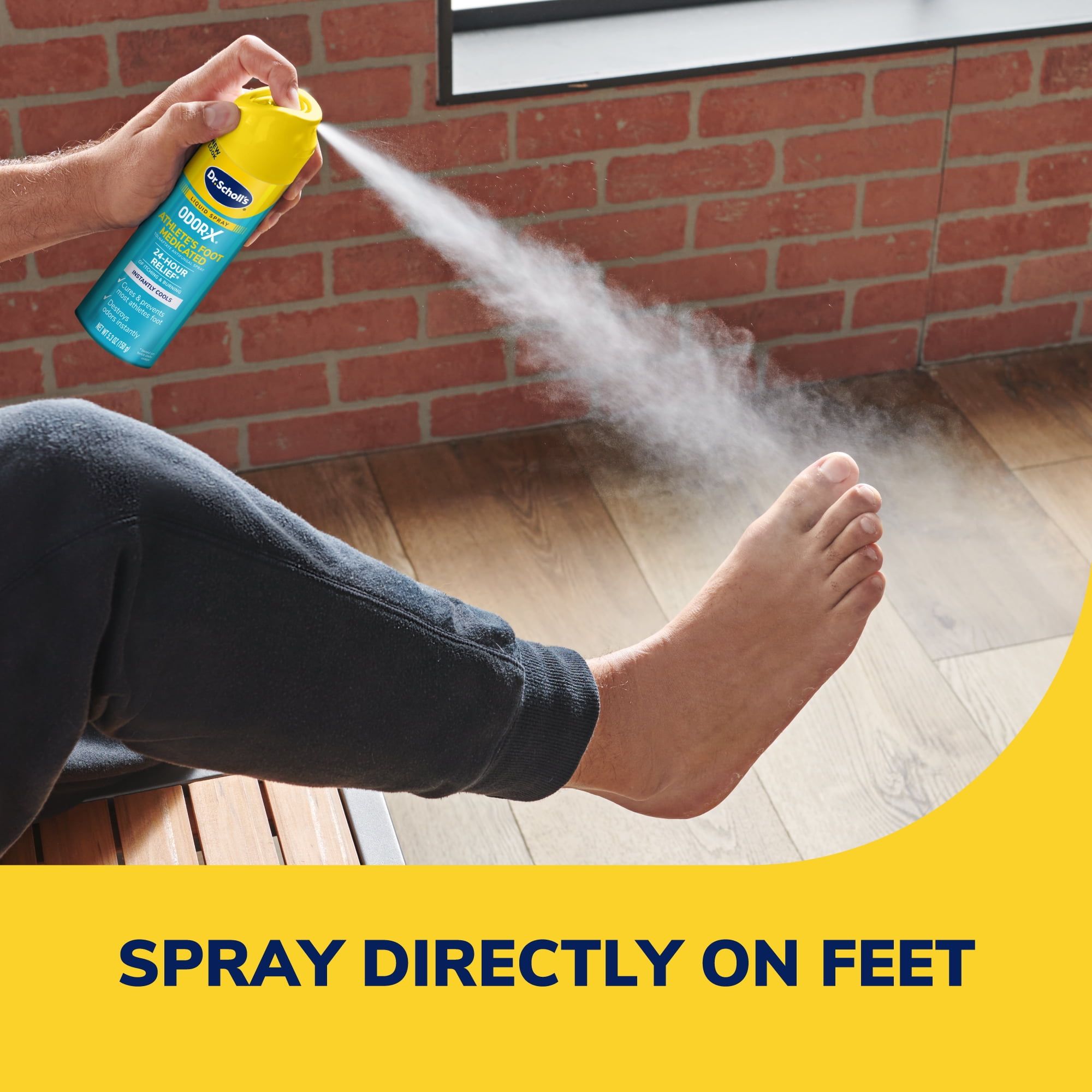(3 pack) Odor-X® Athlete's Foot Medicated Liquid Spray, 5.3oz, 1 Ct