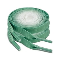 2Pair Flat Shoelaces Strings Replacement for Sneakers Running Shoes Boots Green