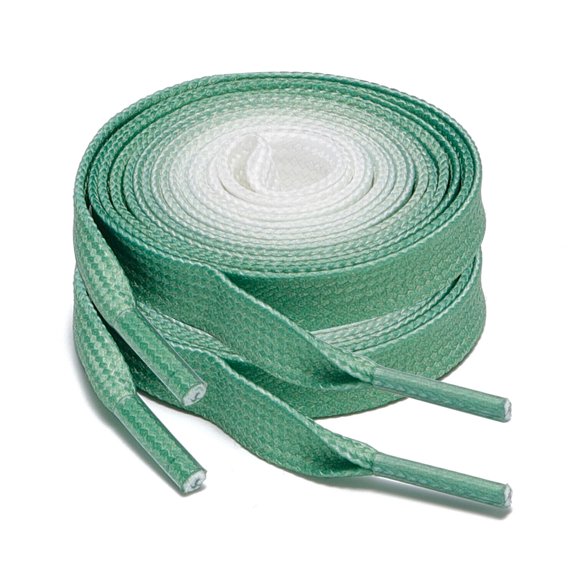 2Pair Flat Shoelaces Strings Replacement for Sneakers Running Shoes Boots Green