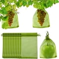 thumbnail image 4 of Nvzi 100 bolsas protectoras para fresas, uvas y frutas, a prueba de pájaros y moscas de la fruta, control de plagas de jardín, bolsa de malla rosa, bolsa de plantación, 3.94 * 5.9 pulgadas, 4 of 5
